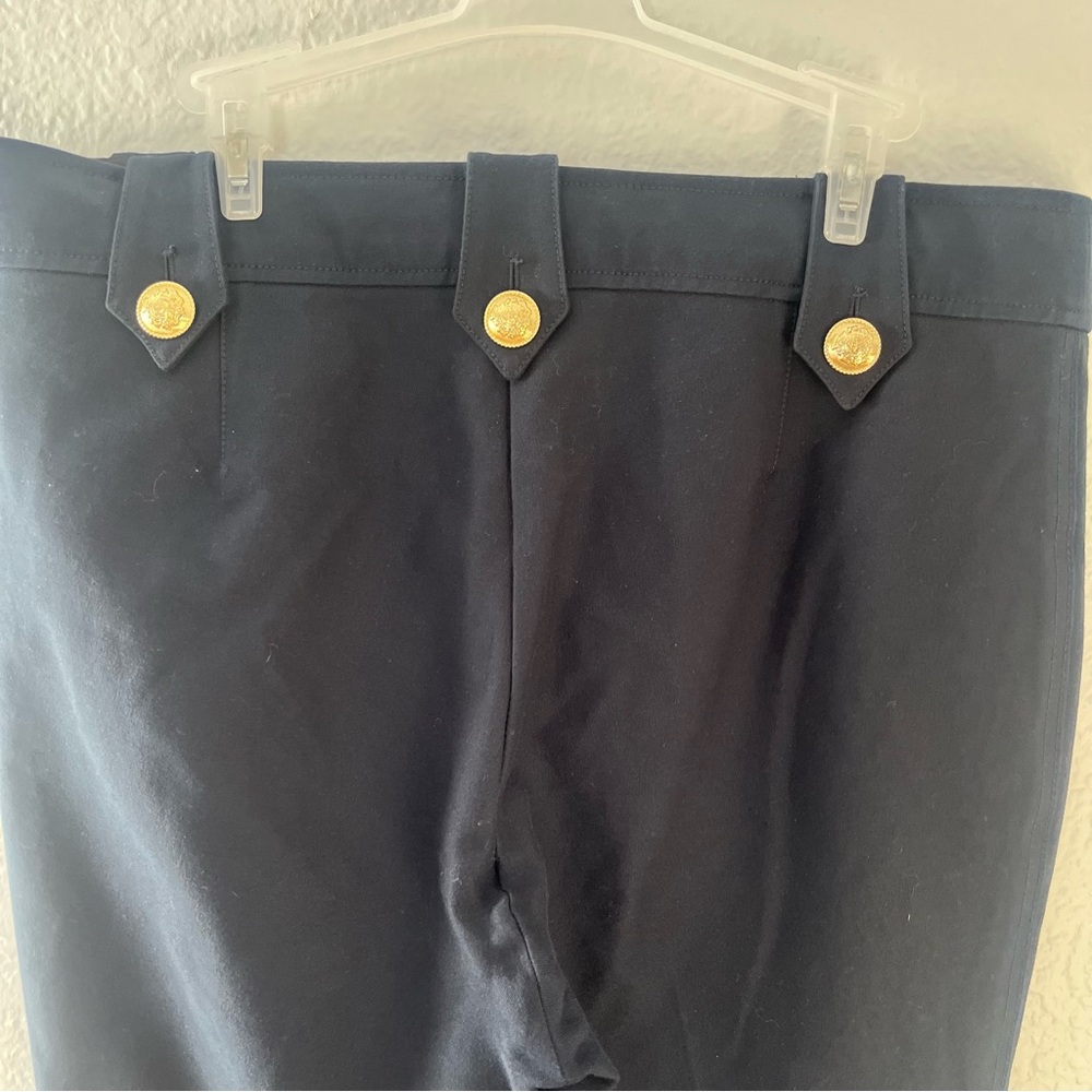 Derek Lam 10 Crosby Robertson Cropped Flare Sailor Trouser Pants Navy Size 16 - Picture 12 of 16